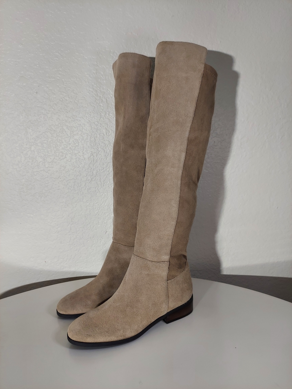 Lucky Brand Calypso Beige Suede Over The Knee Tall Boot WM Size 7.5 M/38 NWOT